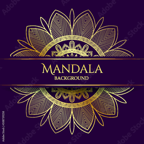 Luxury mandala background with shiny gradient color effects