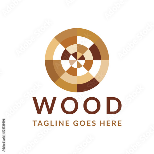 wood flooring logo design