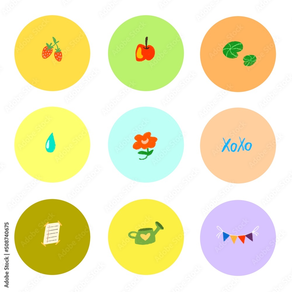 a summer set of stickers for your daily planner a summer set of stickers for your daily planner