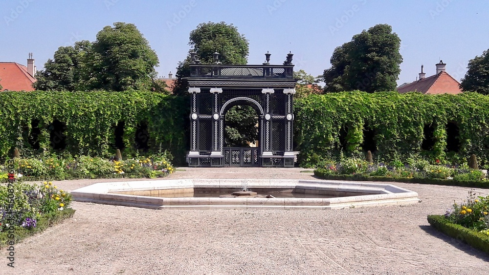 Naklejka premium garden in the park of palace