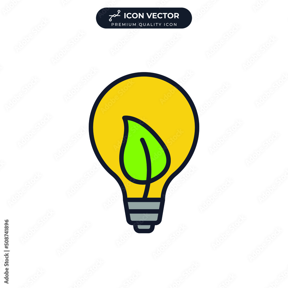 eco light icon symbol template for graphic and web design collection ...