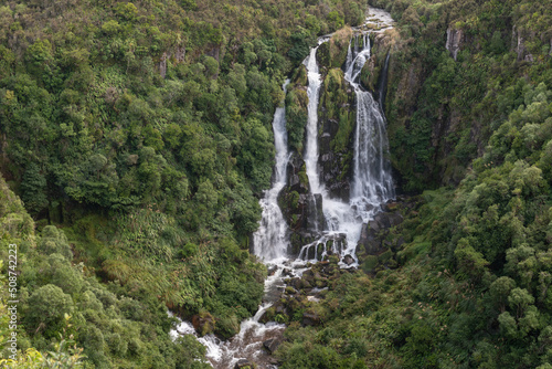 The three-sectioned Waipunga Falls off the Napier-Taupo Highway  Hawke s Bay  New Zealand.