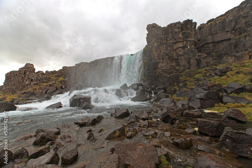 Oxar  rfoss - the waterfall in Thingvellir national park  Iceland