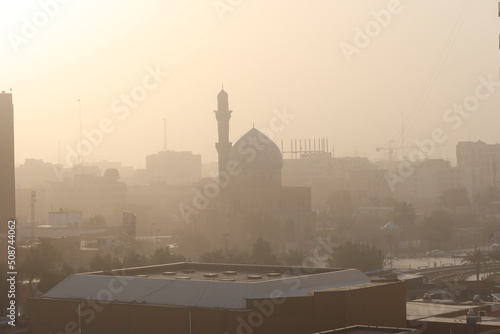 Hazy morning in Baghdad Iraq 