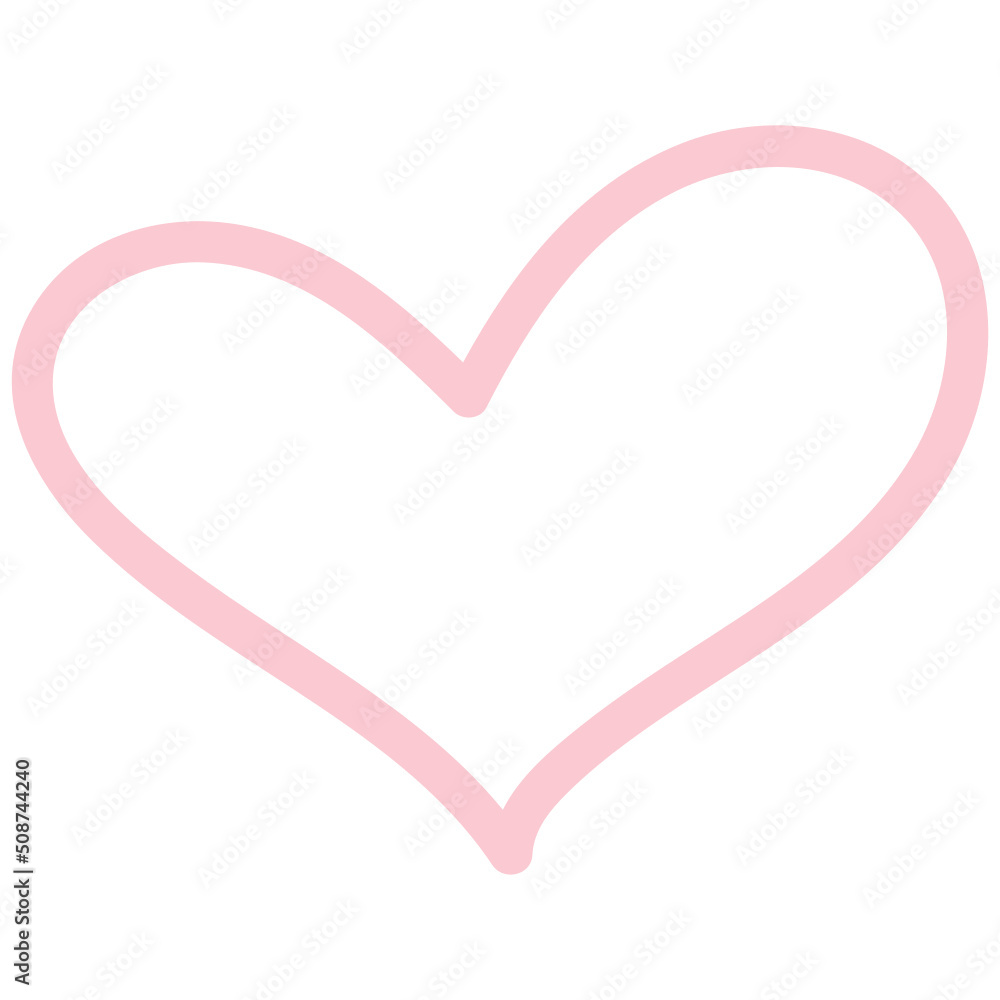 Hand drawn heart icon. Decorative valentine doodle elements. Doodle heart vector illustration.