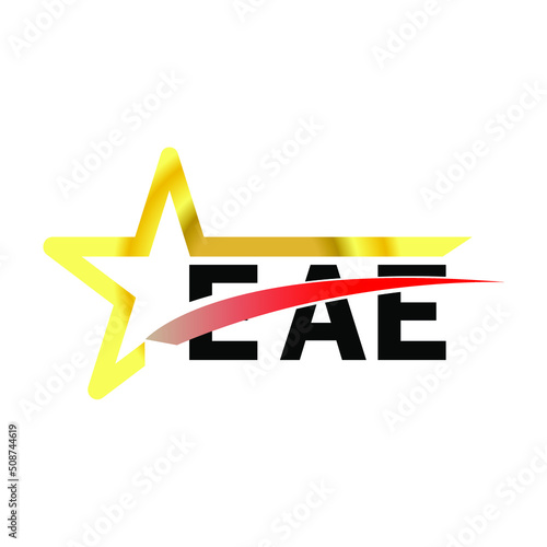 EAE letter logo design. EAE creative  letter logo. simple and modern letter logo. EAE alphabet letter logo for business. Creative corporate identity and lettering. vector modern logo  photo
