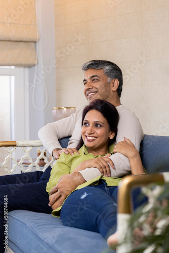 Photography Happy couple spending leisure time at home
