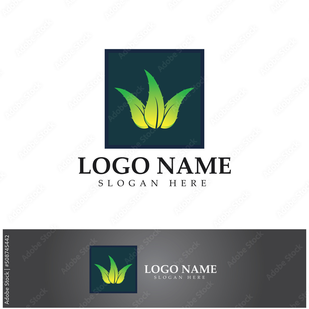 aloe vera logo design icon vector aloe vera logo design icon vector