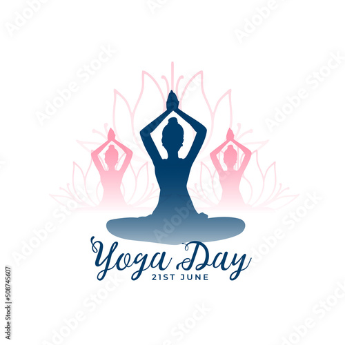 international yoga day fitness background