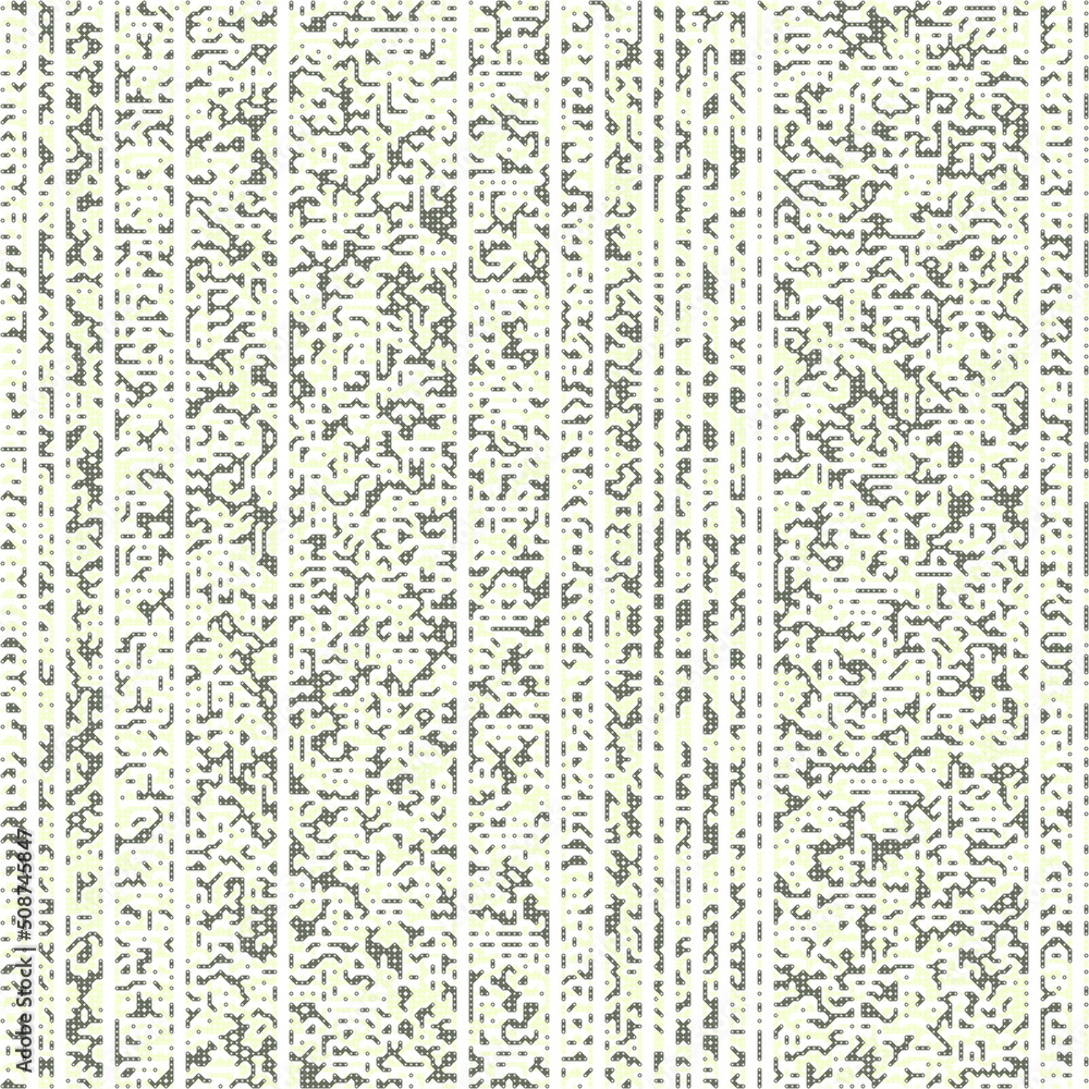 Rule 109 Neighbors 3 Elementary cellular automaton random seed sample implementation illustration