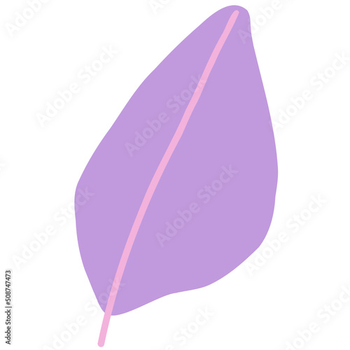 Hand drawn abstract organic leaf. Doodle botanical elements illustration.