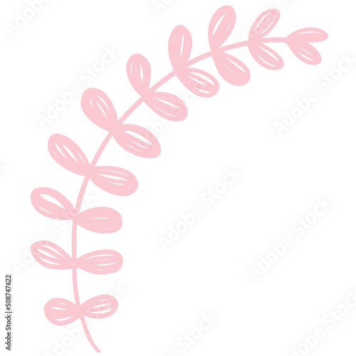 Hand drawn abstract organic leaf. Doodle botanical elements illustration.
