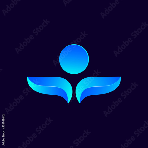 Charity nonprofit foundation Gradient logo design