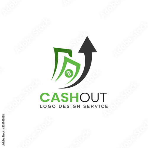 Dollar logo, money logo or cash out logo  also cash pay payment online pay credit repair logo vector