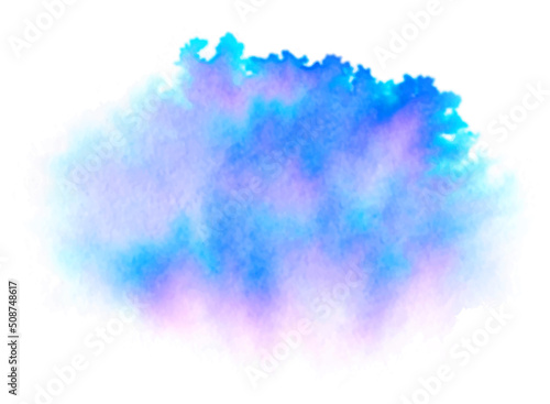 Abstract  background, hand made purple blue splash, aquarelle watercolor gradient isolated, vector illustration.