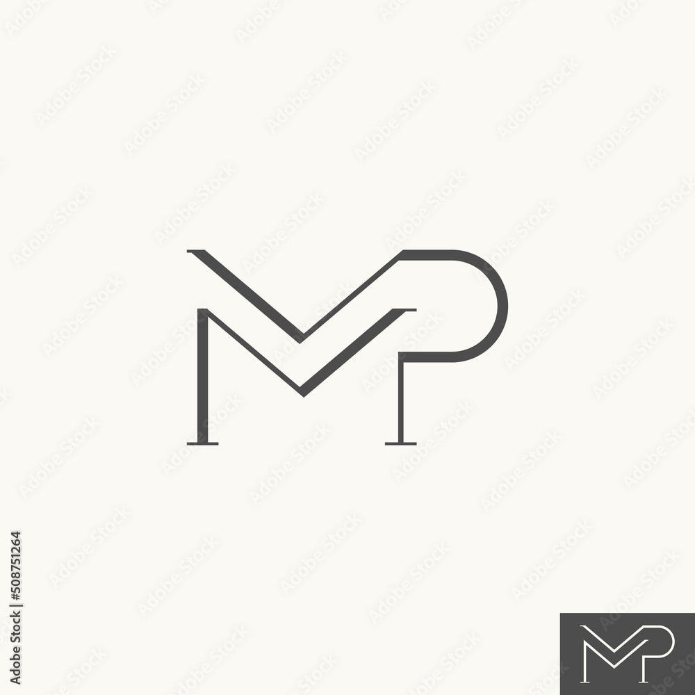 Simple and unique letter or word MP line serif font like on cutting shape image graphic icon logo design abstract concept vector stock. Can be used as a symbol related to initial or monogram Simple and unique letter or word MP line serif font like on cutting shape image graphic icon logo design abstract concept vector stock. Can be used as a symbol related to initial or monogram
