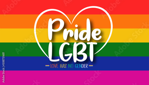 Happy pride month, LGBT Pride colorful background poster