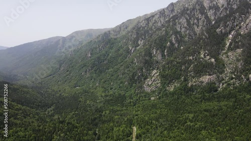 Aerial view of Rila Mountain near Kirilova Polyana (Cyril meadow ), Kyustendil region, Bulgaria photo