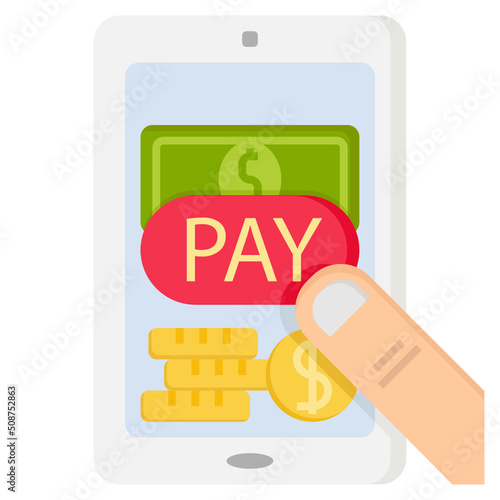 Pay Per Click flat icon,linear,outline,graphic,illustration