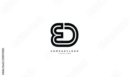 ED DE Abstract initial monogram letter alphabet logo design photo
