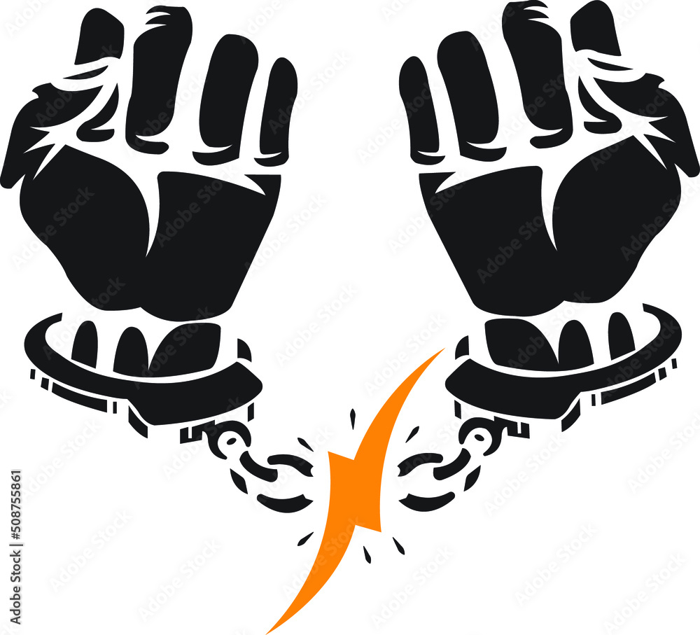 Broken handcuffs logo handcuffs logo Broken Chain Logo Design