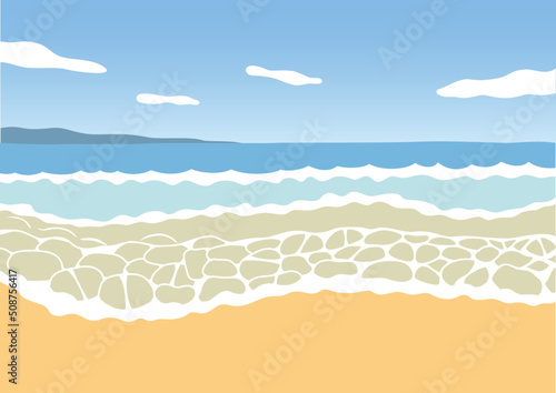 海の背景イラスト