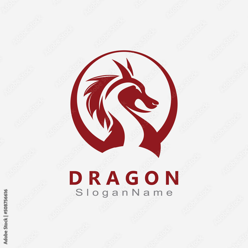Dragon Logo Design Minimalist unique vector template Dragon Logo Design Minimalist unique vector template