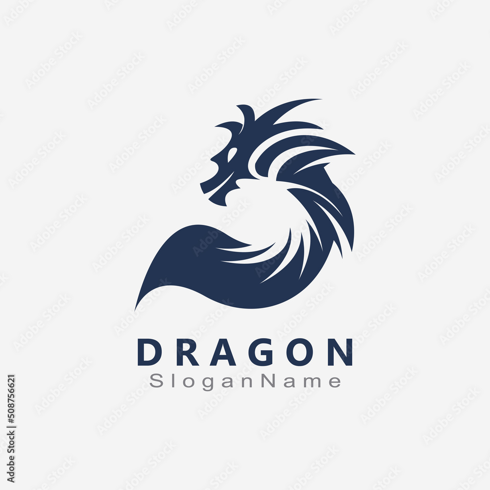 Dragon Logo Design Minimalist unique vector template Dragon Logo Design Minimalist unique vector template