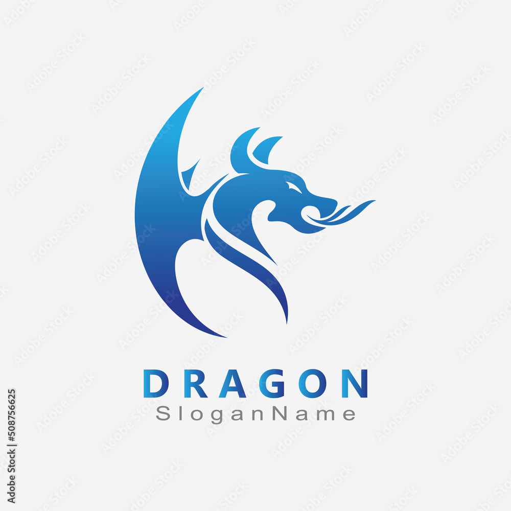 Dragon Logo Design Minimalist unique vector template Dragon Logo Design Minimalist unique vector template