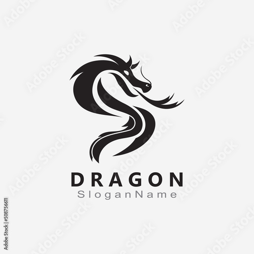 Dragon Logo Design Minimalist unique vector template
