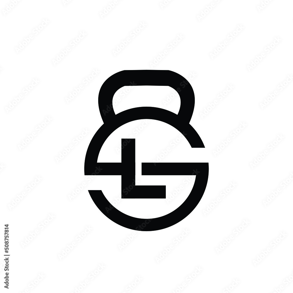 Letter L logo with kettlebell | Fitness Gym logo | vector illustration of logo design Letter L logo with kettlebell | Fitness Gym logo | vector illustration of logo design