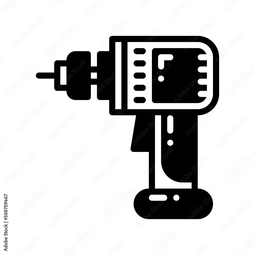 hand drill line style icon. vector illustration for graphic design, website, app
