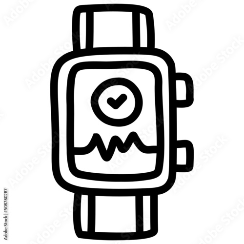 handdrawn smartwatch icon