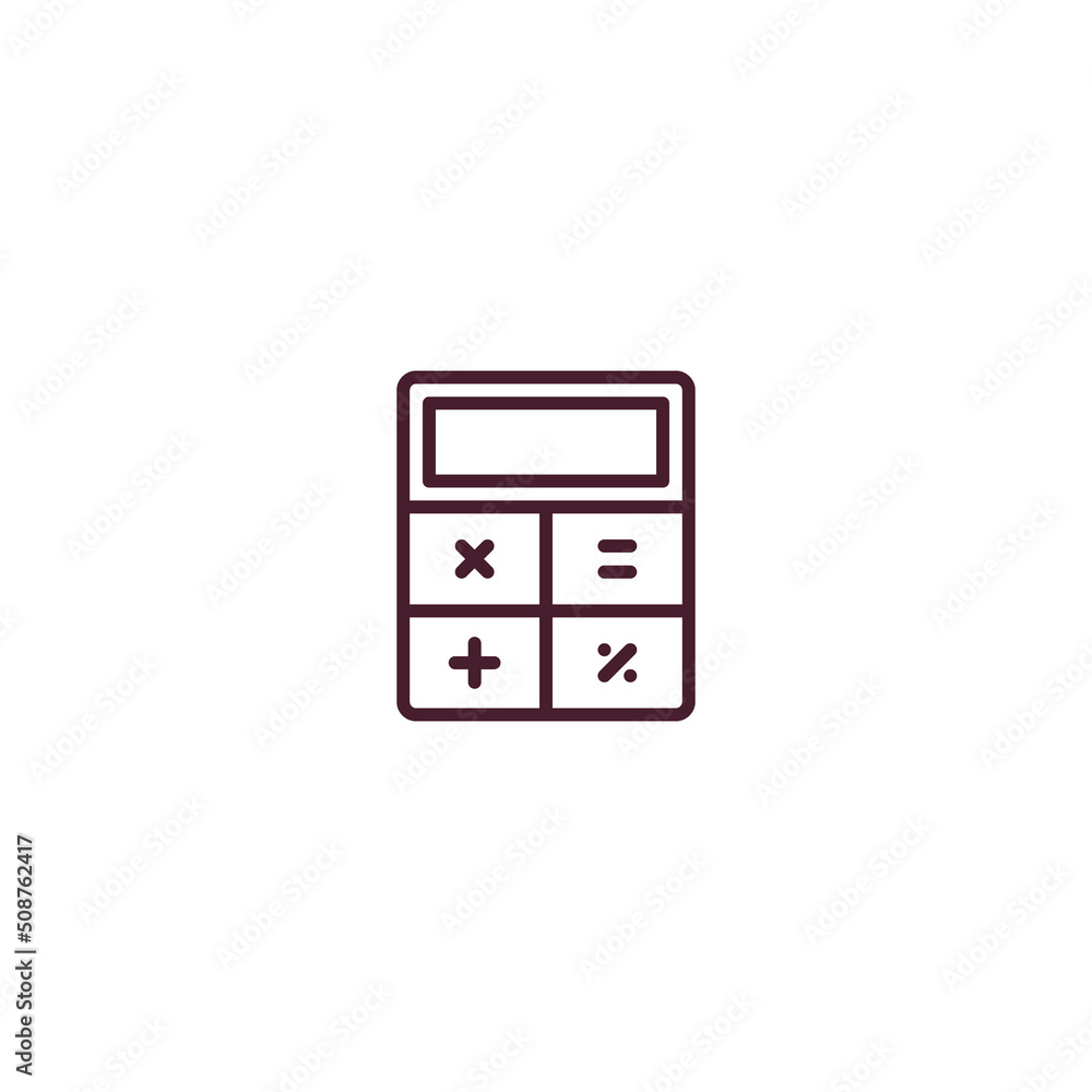 Calculator line icon. linear style sign for mobile concept and web design. Calculator Line vector icon. Symbol, logo illustration. Vector graphic Calculator line icon. linear style sign for mobile concept and web design. Calculator Line vector icon. Symbol, logo illustration. Vector graphic