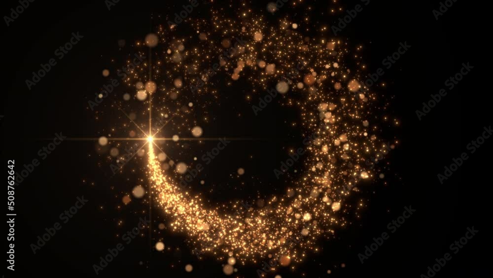 ring particles logo titles animation circle