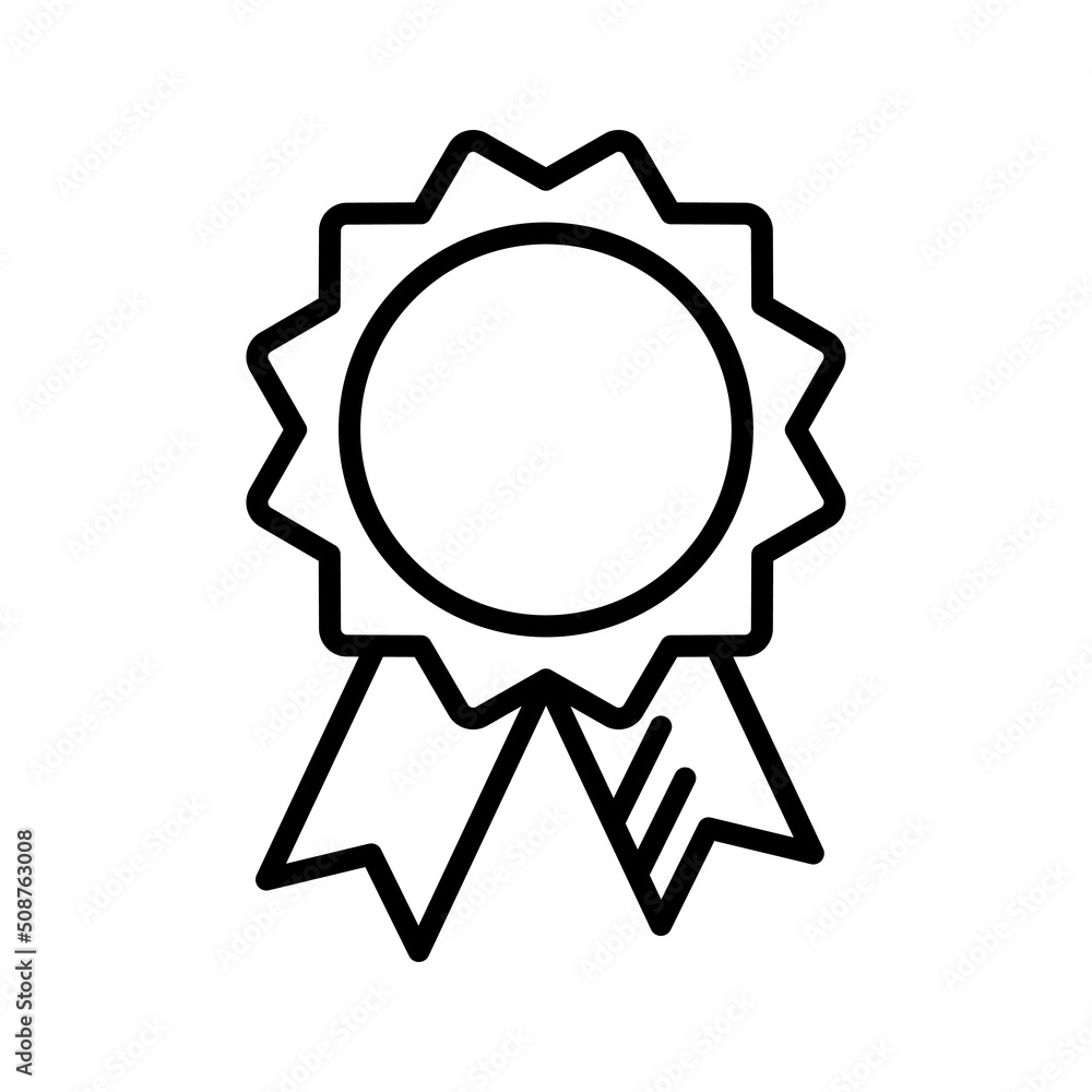 Guarantee or medal thin line icon. Concept consumer control or assurance. Guarantee or medal thin line icon. Concept consumer control or assurance.