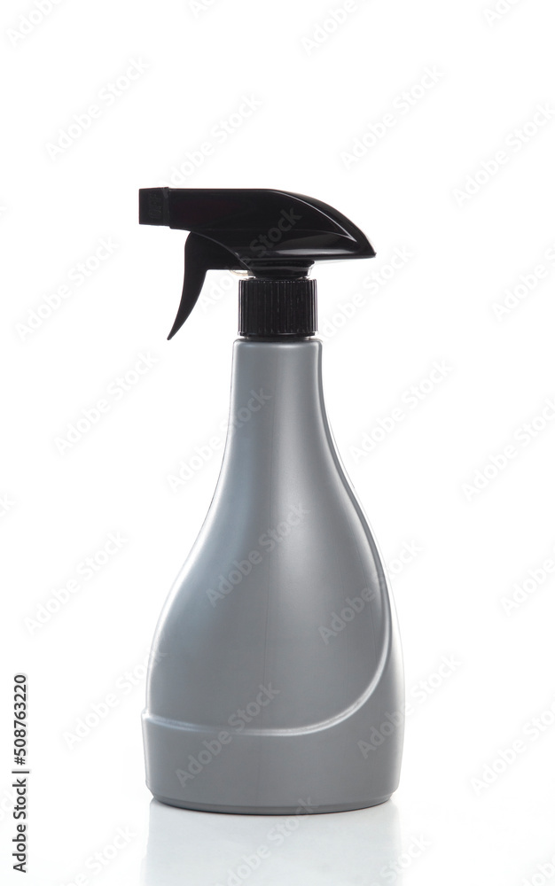 Gray plastic bottle of liquid detergent isolated on white Gray plastic bottle of liquid detergent isolated on white