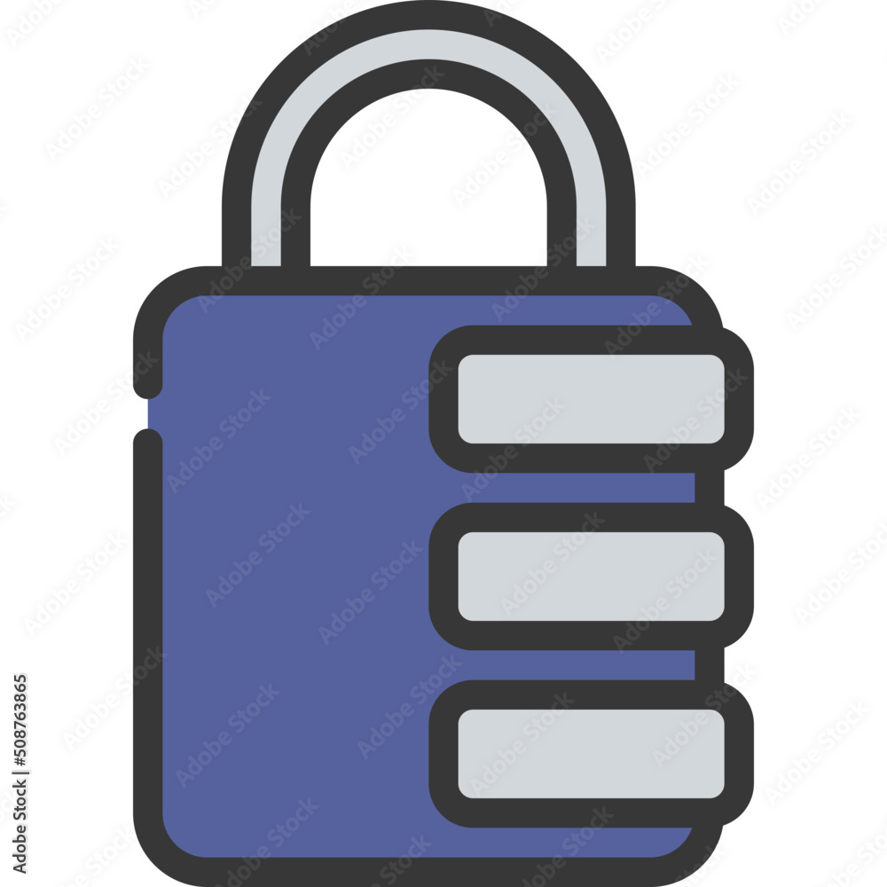 Lock With Rollers Icon Lock With Rollers Icon