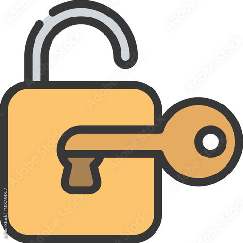 Key Unlocking Lock Icon