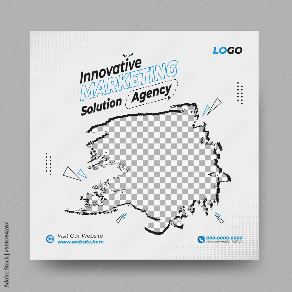 Innovative marketing Business solution agency social media post vector template design Innovative marketing Business solution agency social media post vector template design