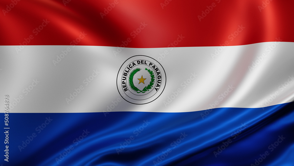 Obraz premium Paraguay national flag