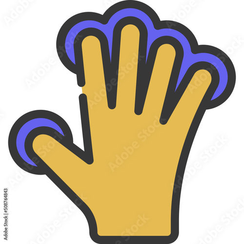 Hand Open Fingers Tap Icon