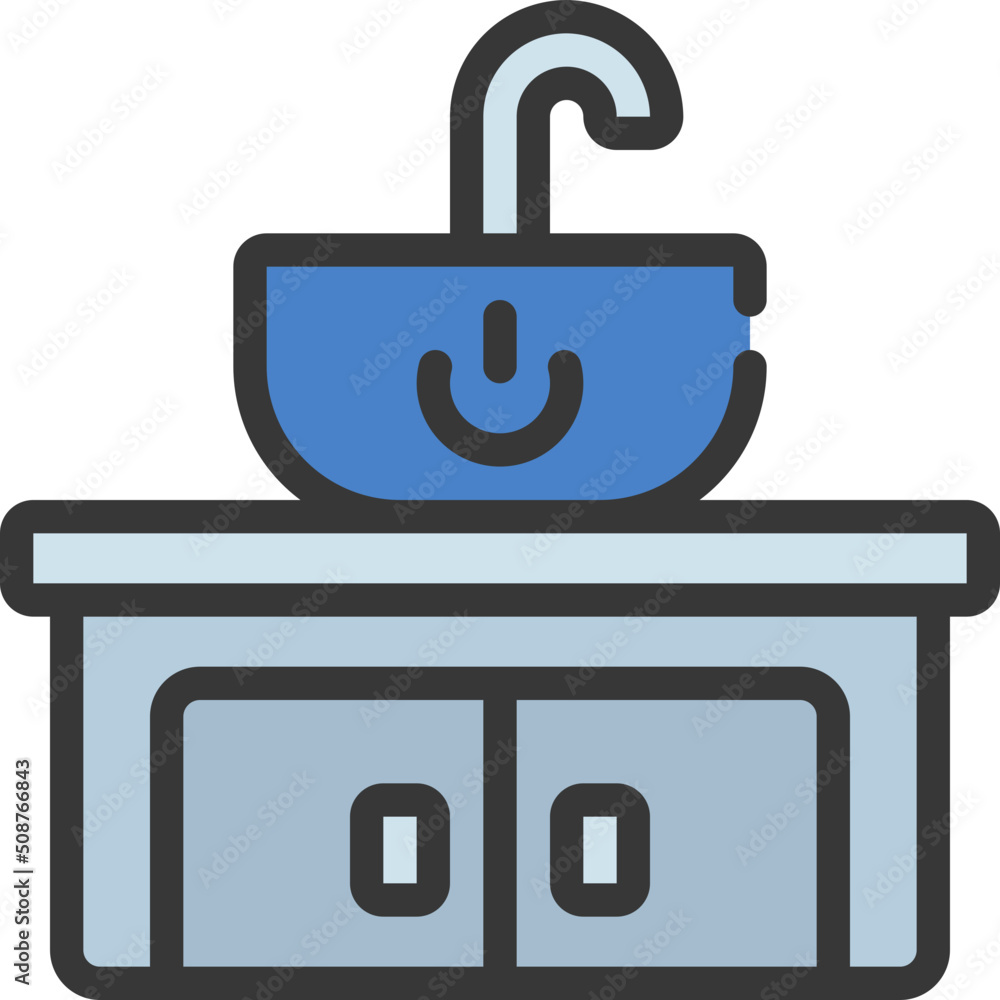 Obraz premium Powered Sink Icon