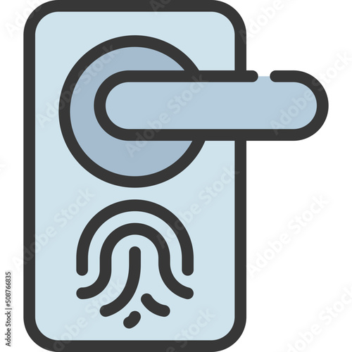 Biometrics Door Handle Icon