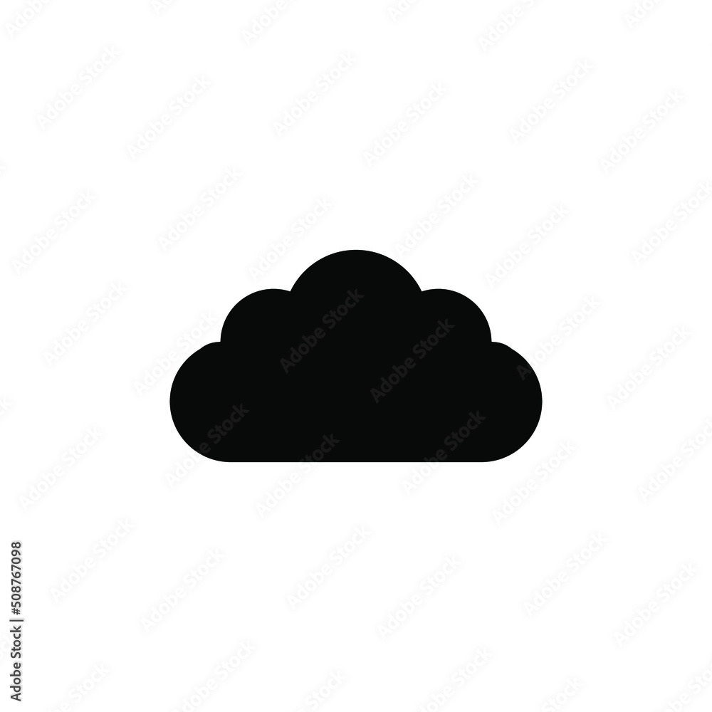 simple icon of clouds above the sky simple icon of clouds above the sky