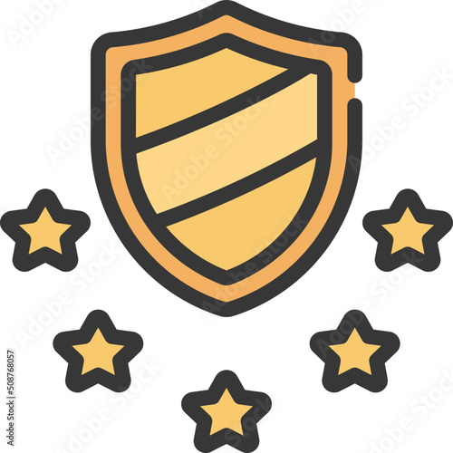 Stars Around Shield Icon
