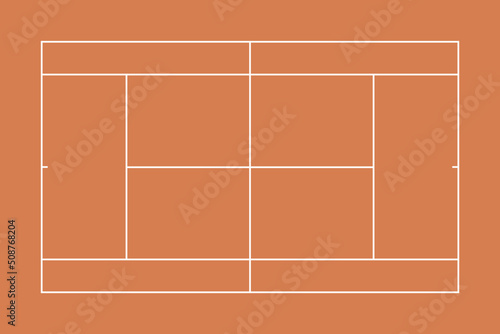 Clay tennis court, tactics board