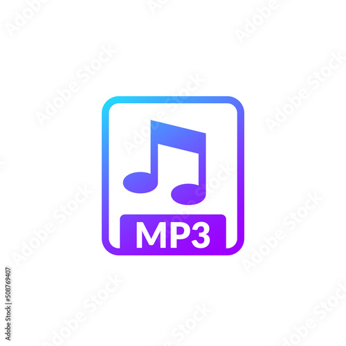 mp3 file, lossy audio format icon