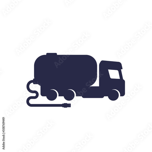 vacuum truck icon on white
