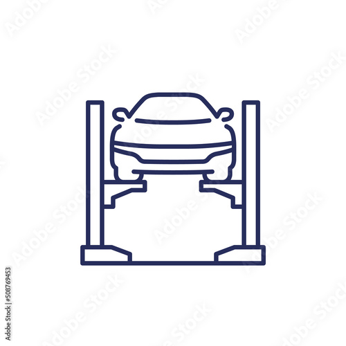 car lift or hoist line icon